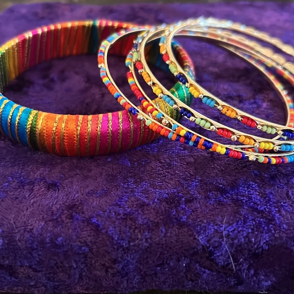Set of Multi-Colored Bangles - Picture 2 of 4